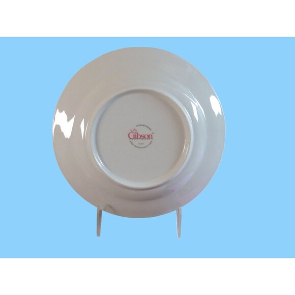 Gibson Housewares Floral Salad Plates Pink Roses Design 8.5" Set Of 3 - Picture 6 of 8